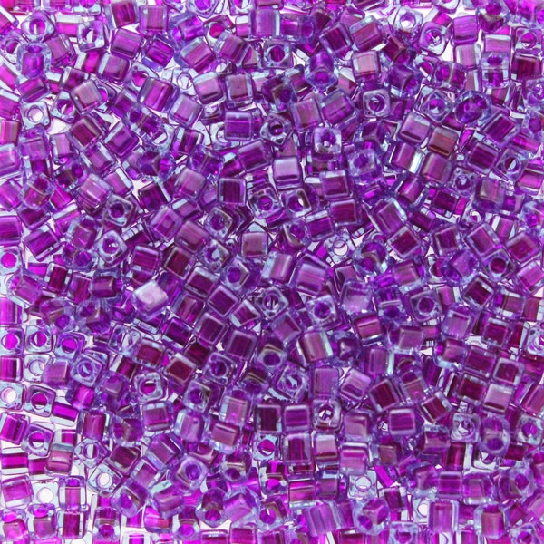 Fuchsia Lined Aqua SB18-2651 Miyuki 1,8mm Cube 10g