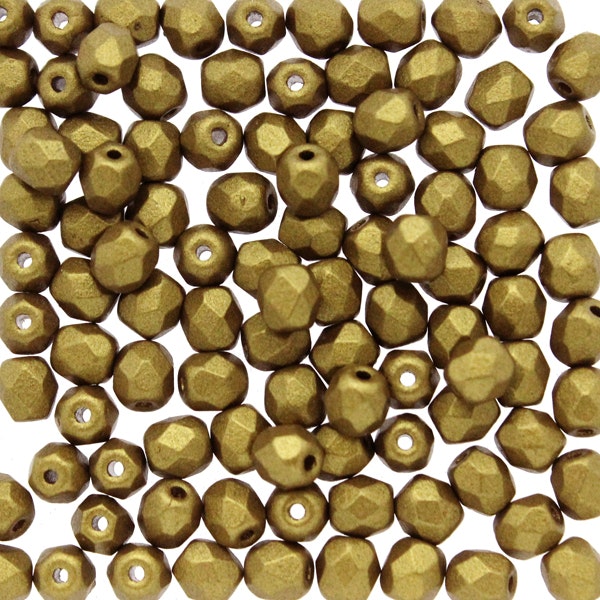 Olive Gold Fire Polish 3mm 100st