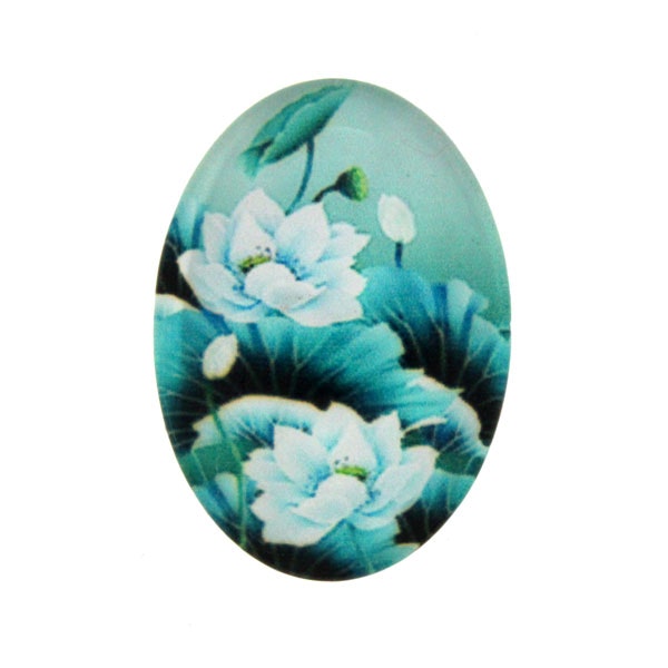 Blommor 17 Cabochon 30x20mm 1st