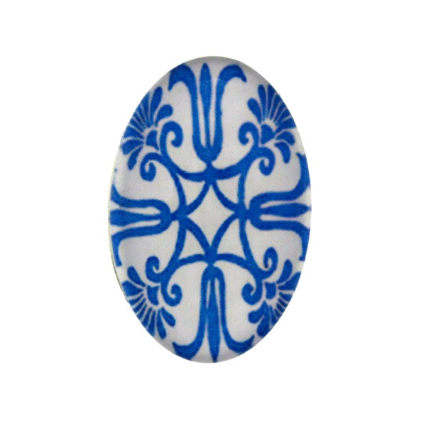 Porslin 2 Cabochon 30x20mm 1st