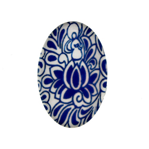 Porslin 6 Cabochon 30x20mm 1st