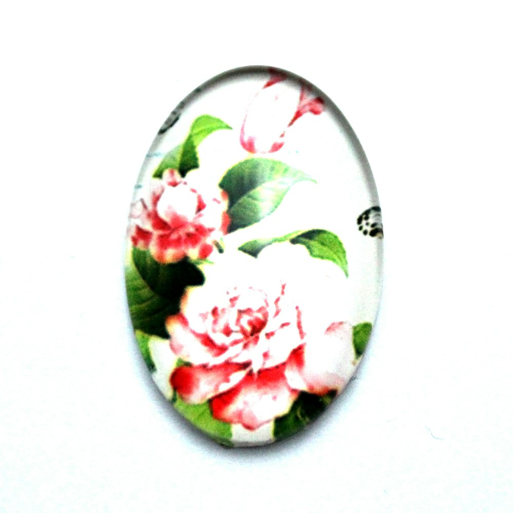 Blommor 14 Cabochon 25x18mm 1st