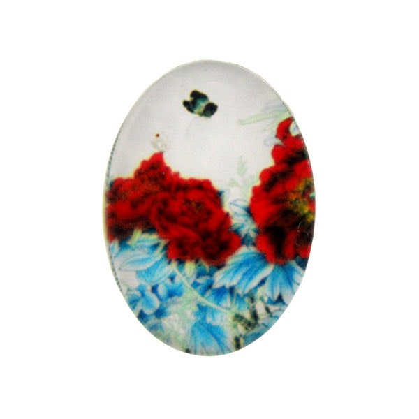 Blommor 19 Cabochon 25x18mm 1st
