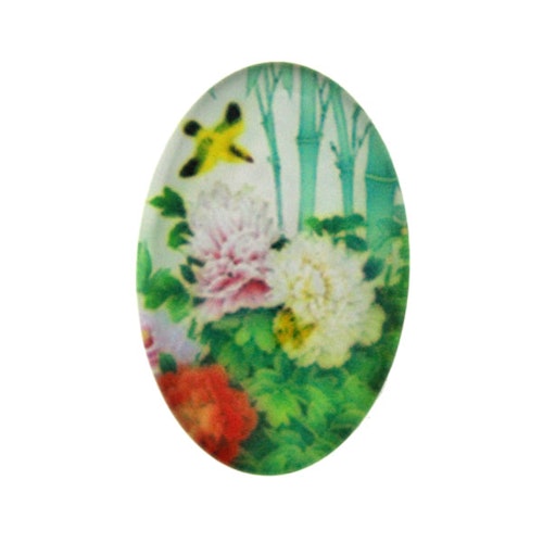 Blommor 24 Cabochon 25x18mm 1st