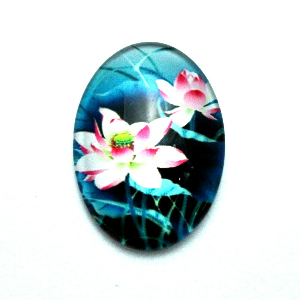 Blommor 27 Cabochon 25x18mm 1st