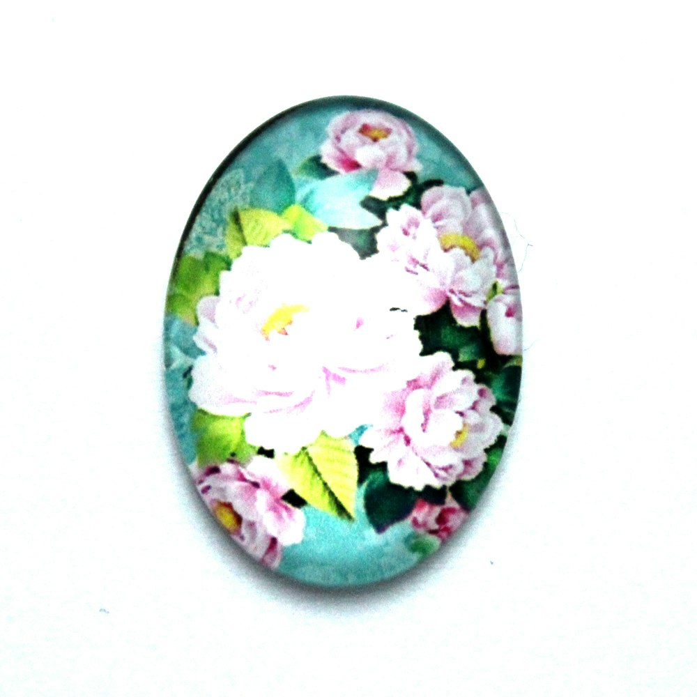 Blommor 30 Cabochon 25x18mm 1st