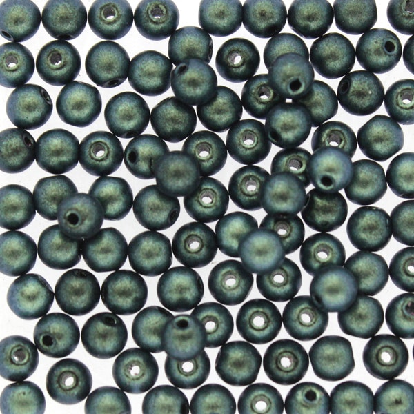 Polychrome Aqua Teal Runda/Druks 3mm 100st