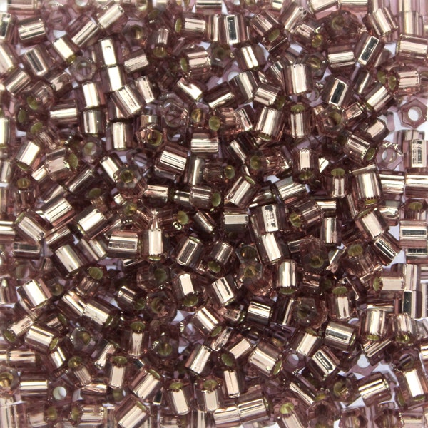 Silverlined Smoky Amethyst 8C-0012 Miyuki Seedbeads 8/0 Hex cut 10g