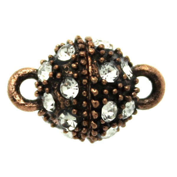 Magnetlås Knottrig Strass Kopparfärgat 10x16mm 1st