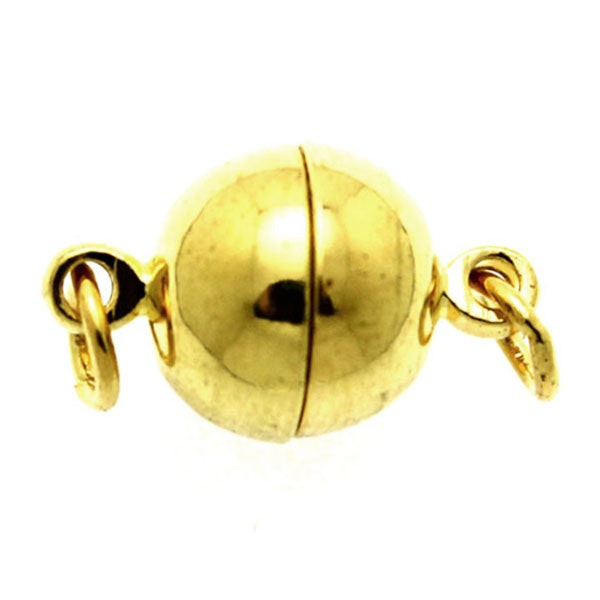 Magnetlås Slät Med Ringar Guldfärgat 10x17mm 1st