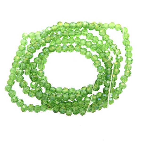 Light Green AB Facetterade Rondeller / Abacus 2x3mm ca195st