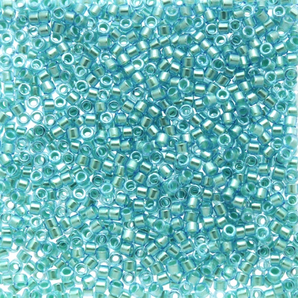 Mint Pearl Lined Ocean Blue DB-1708 Delica 11/0 5g
