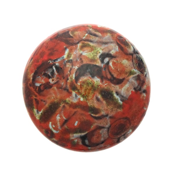 Black Stony Red Cabochon Par Puca 25mm 1st