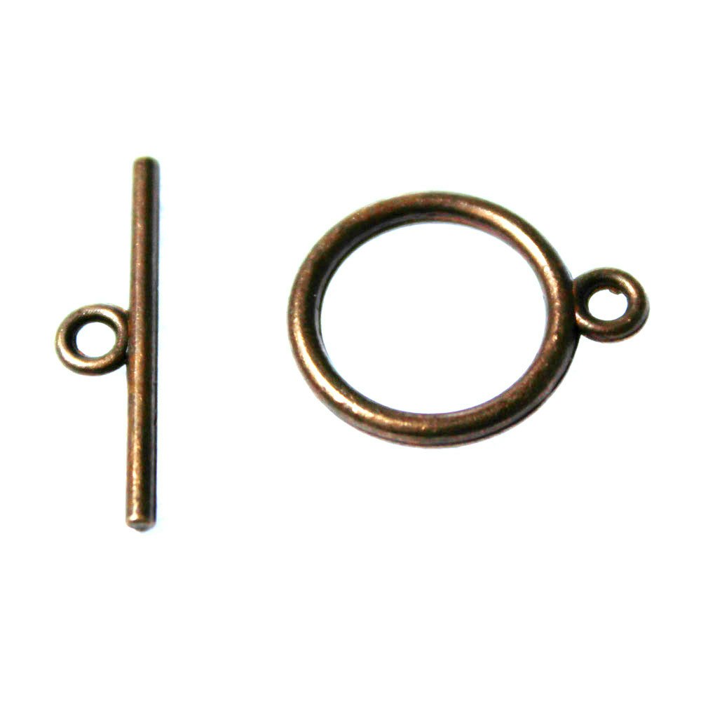 Kopparfärgat Togglelås Slät 15mm 1set