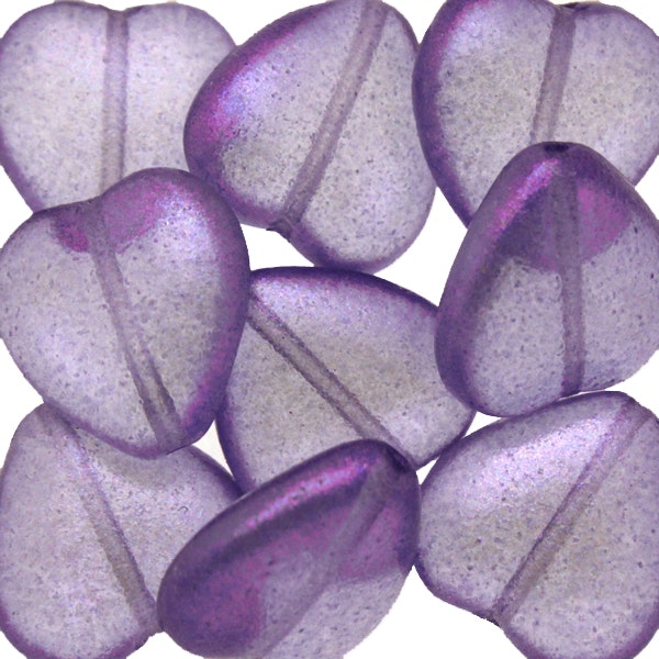 Candy Blueberry Hearts 15x16mm 5st