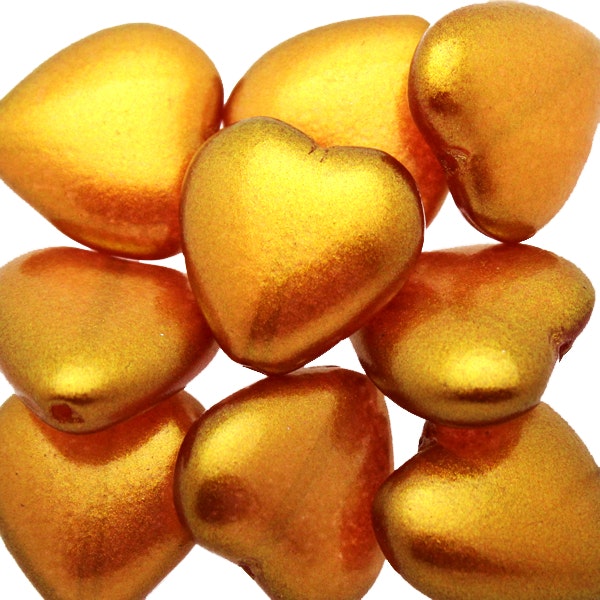 Candy Caramel Hearts 15x16mm 5st