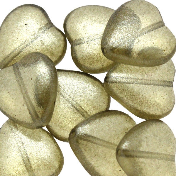 Candy Green Tea Hearts 15x16mm 5st