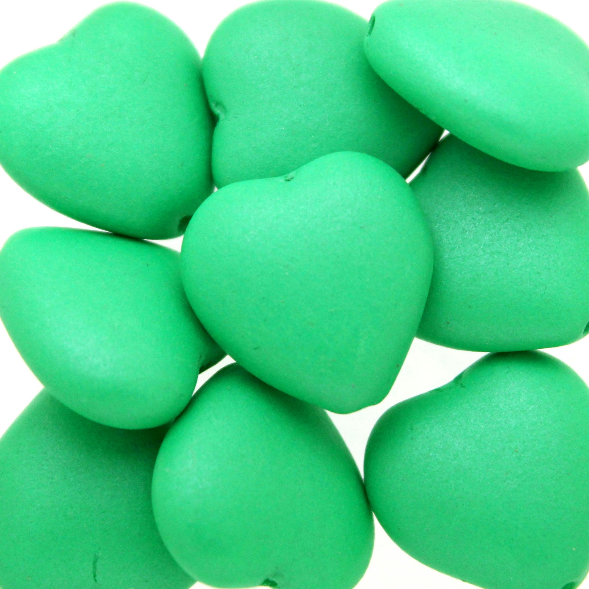 Vogue Mat Green Garden Hearts 15x16mm 5st
