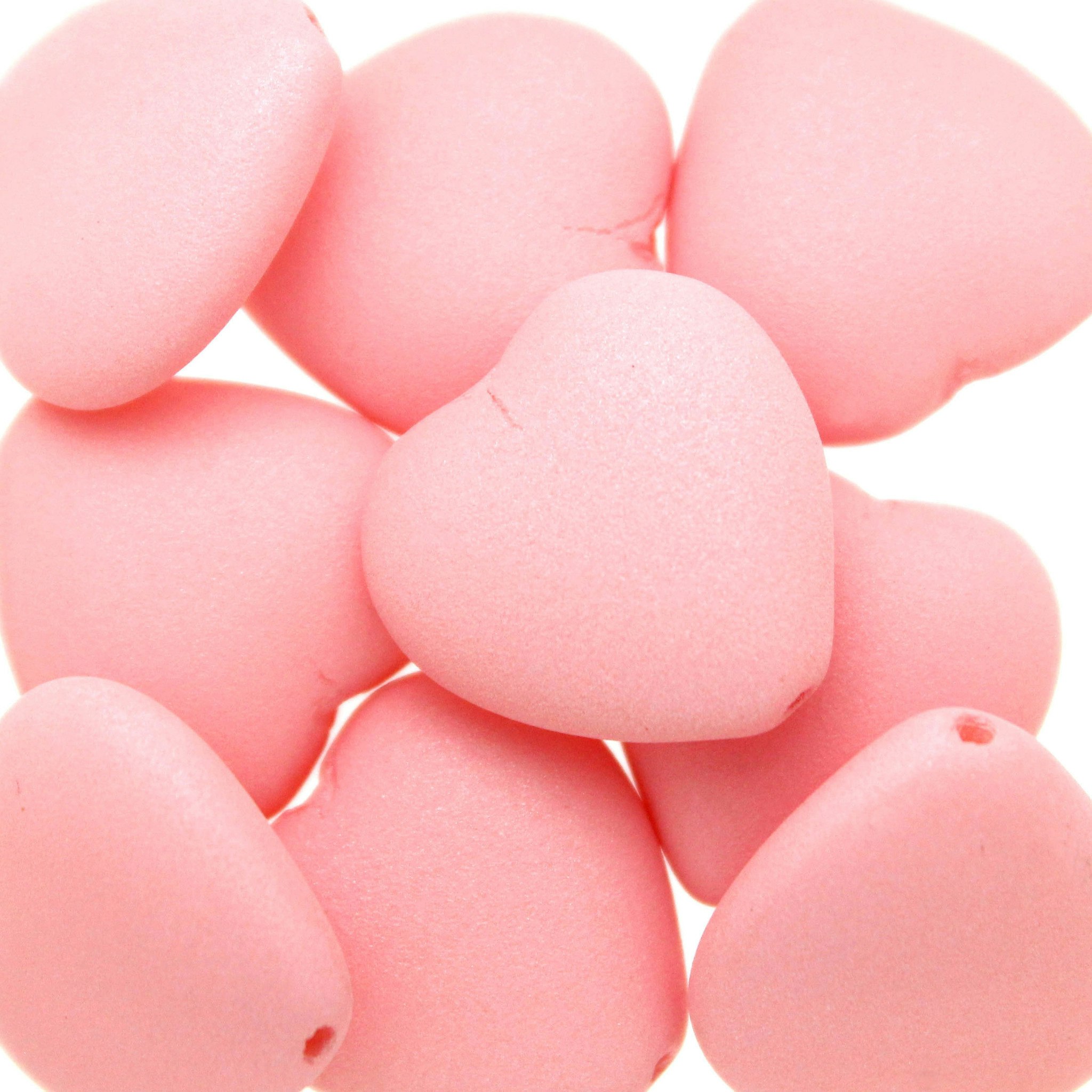 Vogue Mat Rose Nude Hearts 15x16mm 5st
