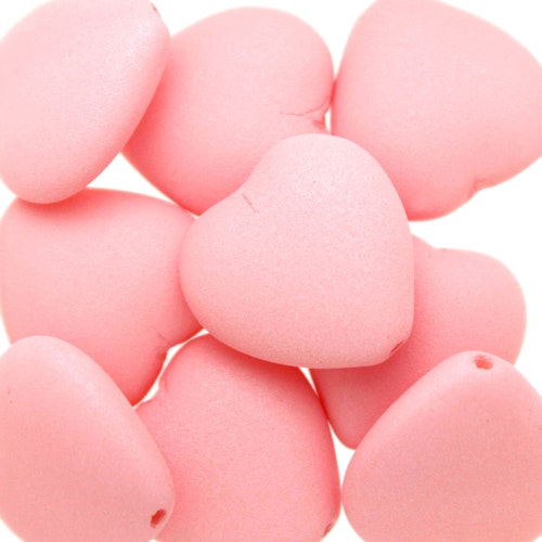 Vogue Mat Rose Nude Hearts 15x16mm 5st