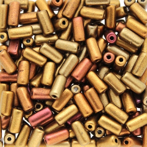 Gold Metallic Iris Tubelet Bead 5g