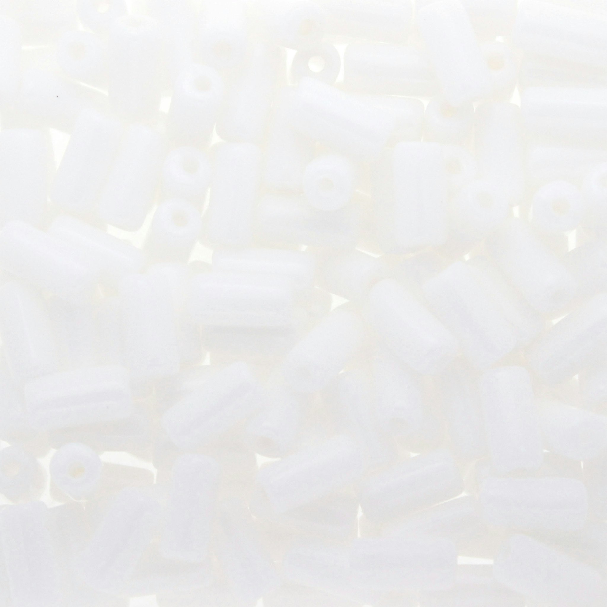 Opaque White Tubelet Bead 5g
