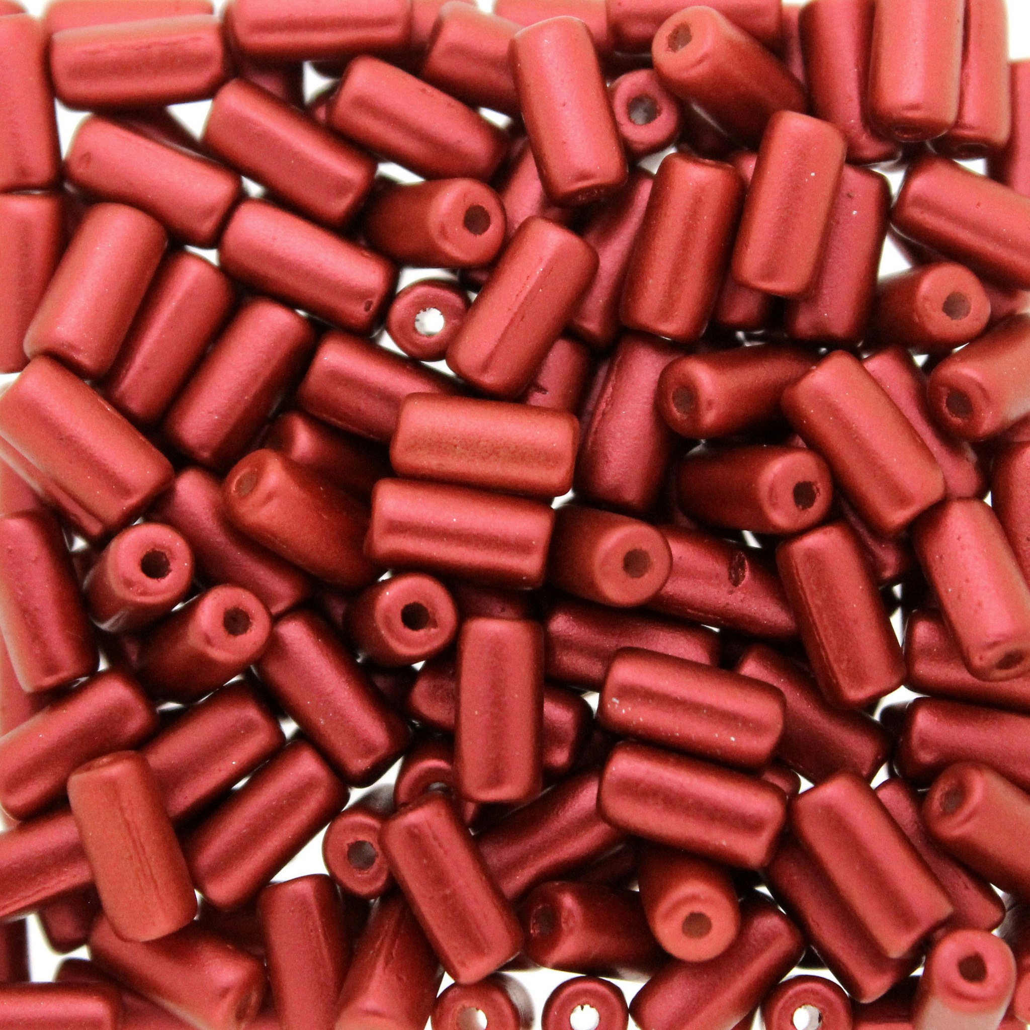 Lava Red Tubelet Bead 5g