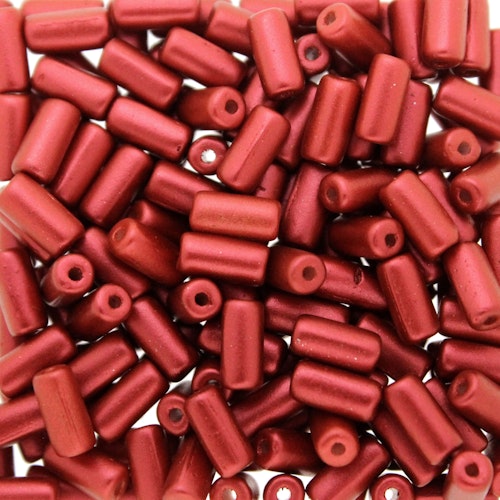 Lava Red Tubelet Bead 5g