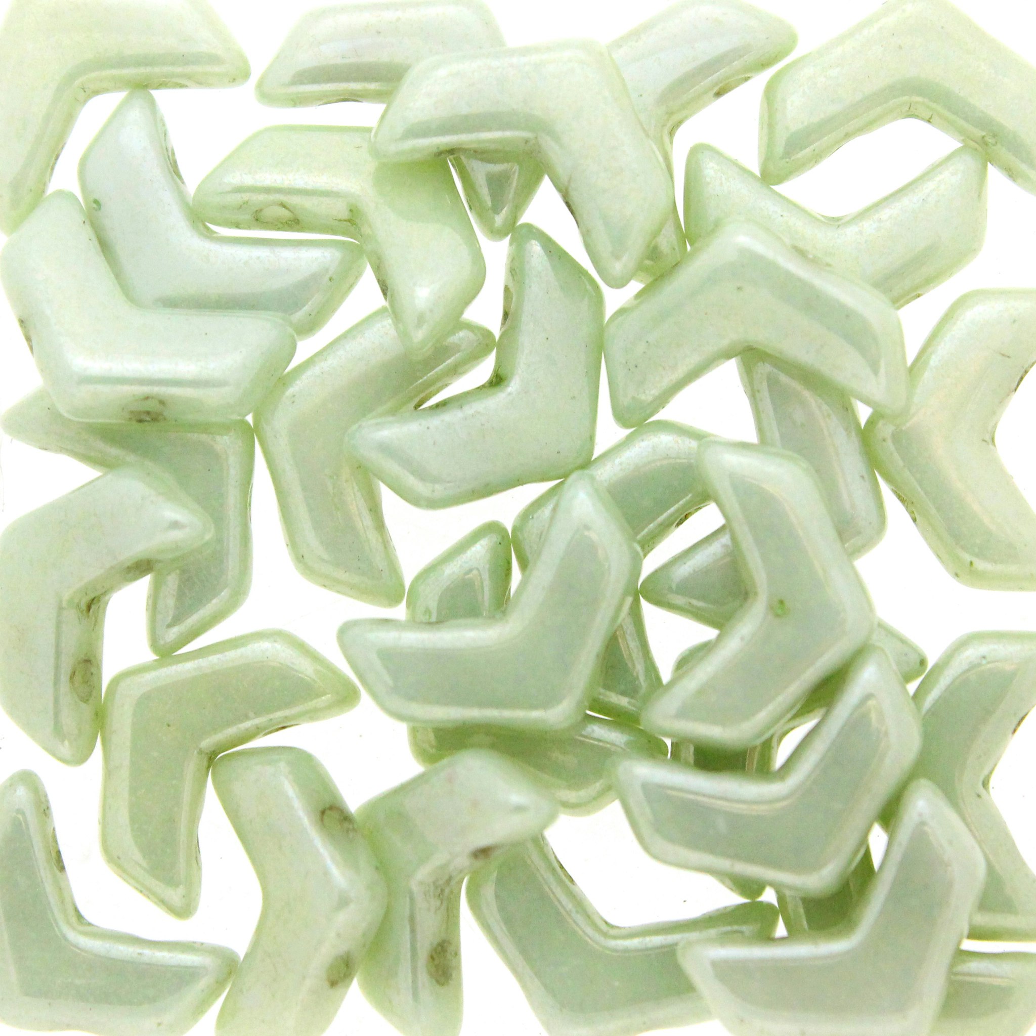 Alabaster Mint Luster Chevron Duo 30st