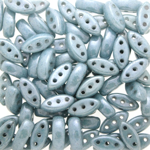 Opaque White Blue Luster Cali Bead 5g