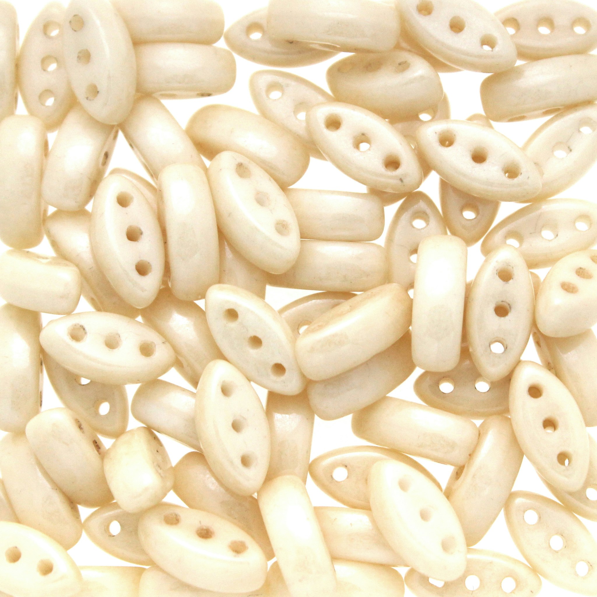 Opaque White Beige Luster Cali Bead 5g