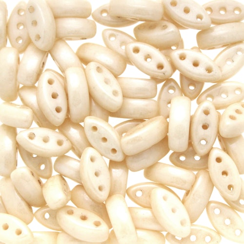 Opaque White Beige Luster Cali Bead 5g