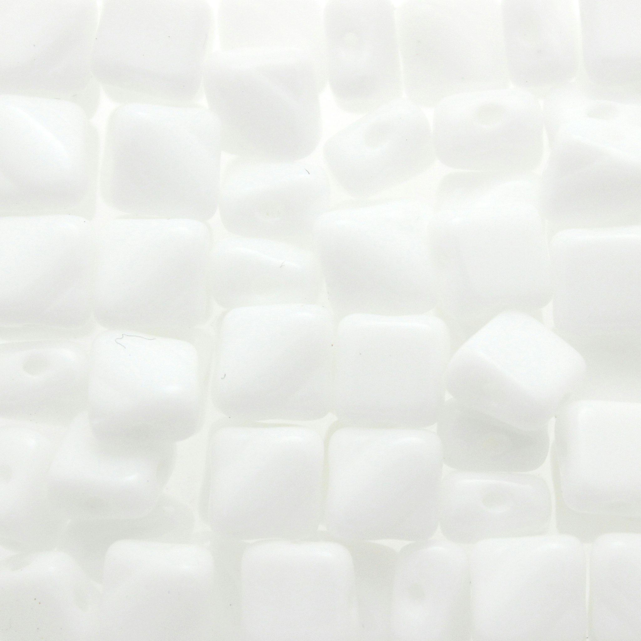 Opaque White Silky Beads 10g