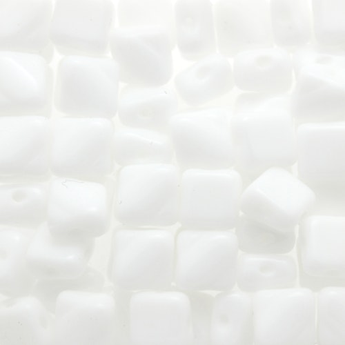 Opaque White Silky Beads 10g