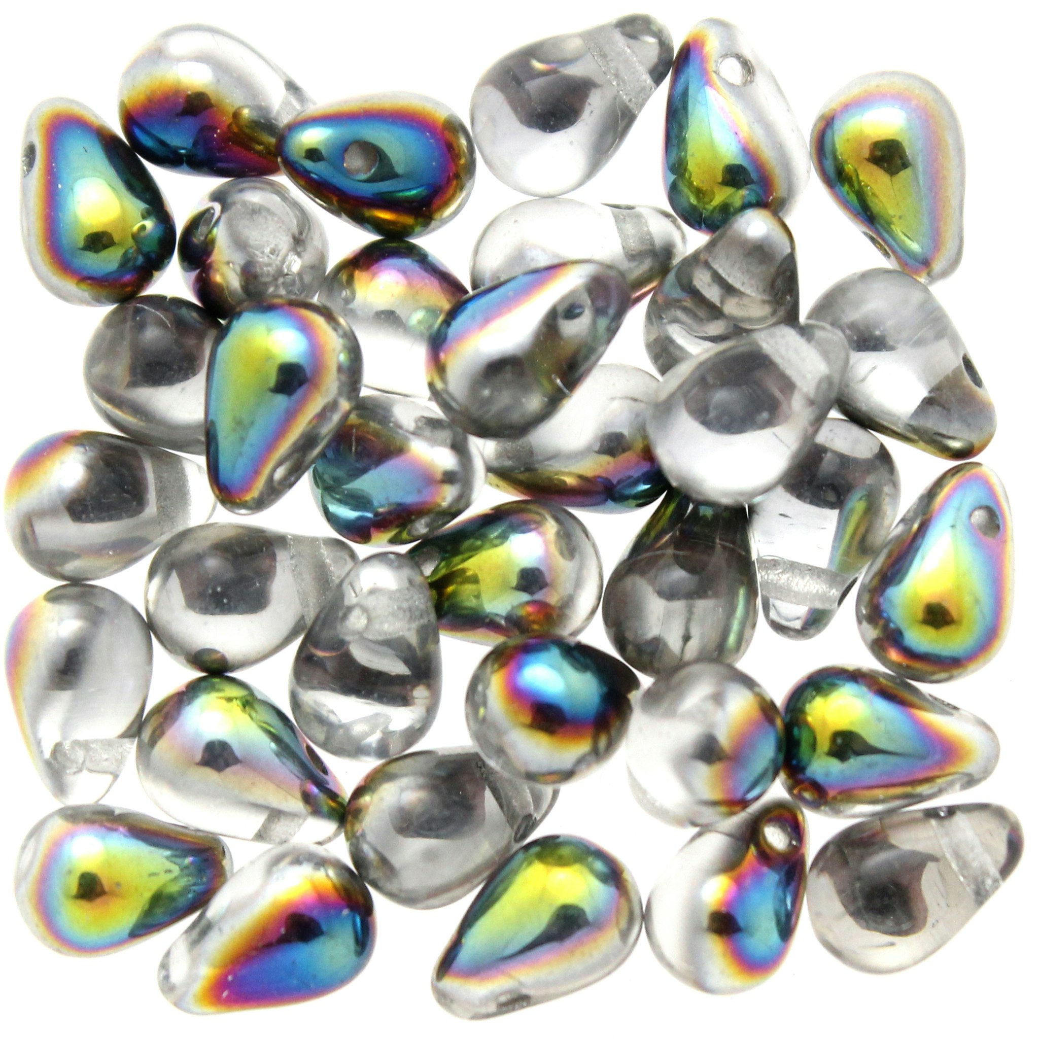 Crystal Vitrail Side Drill Tear Drops 4x6mm 5g