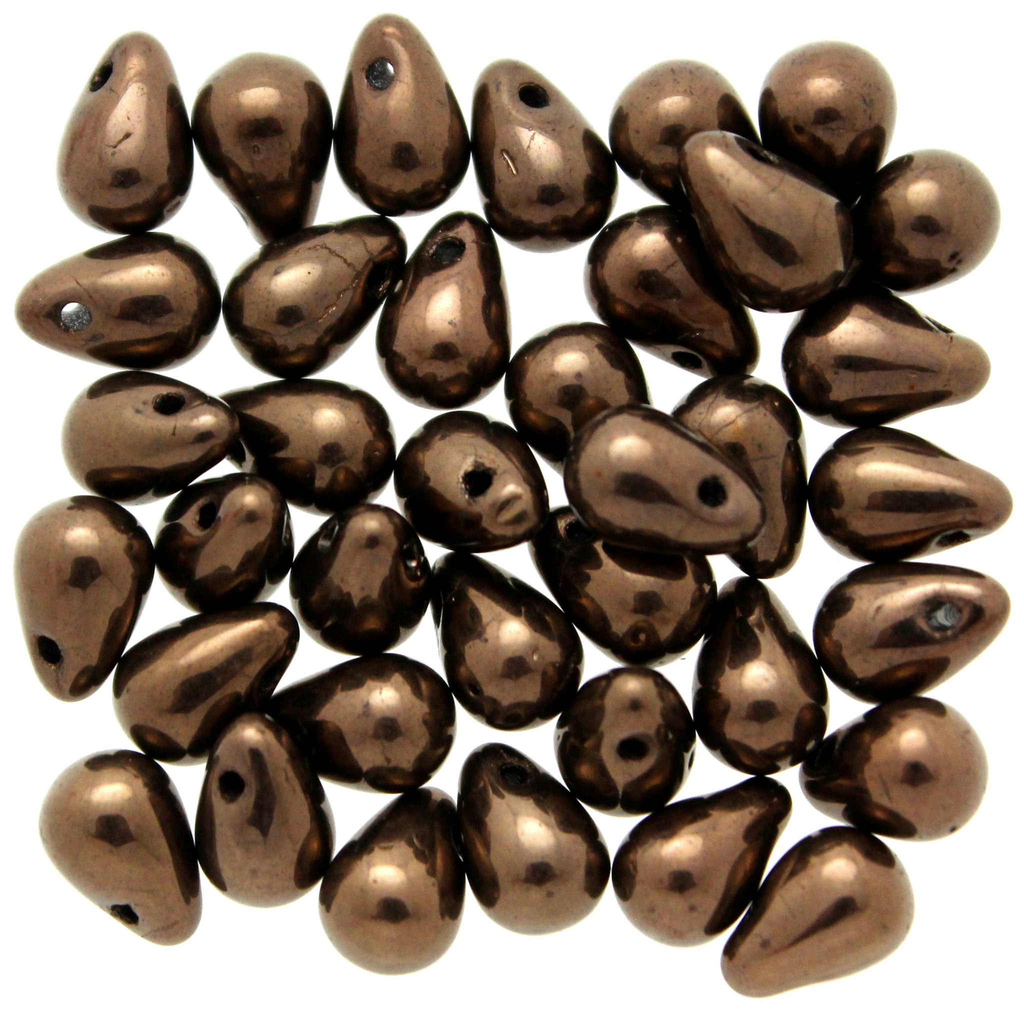 Jet Bronze Side Drill Tear Drops 4x6mm 5g