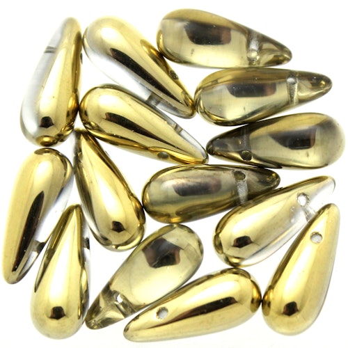 Crystal Amber Side Drill Drops 5x12mm 5g