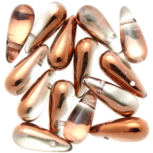 Crystal Capri Gold Side Drill Drops 5x12mm 5g