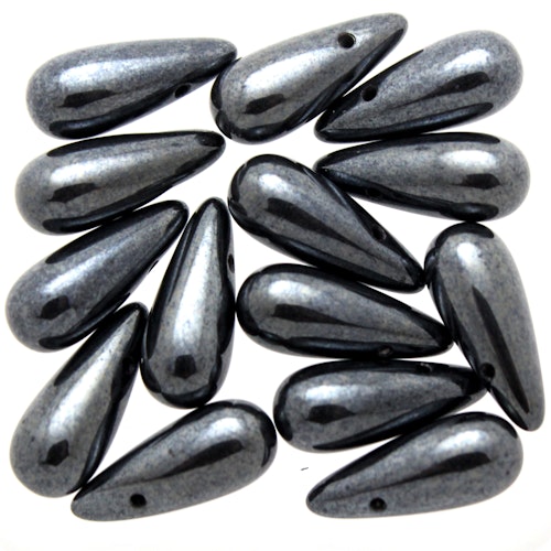 Hematite Side Drill Drops 5x12mm 5g