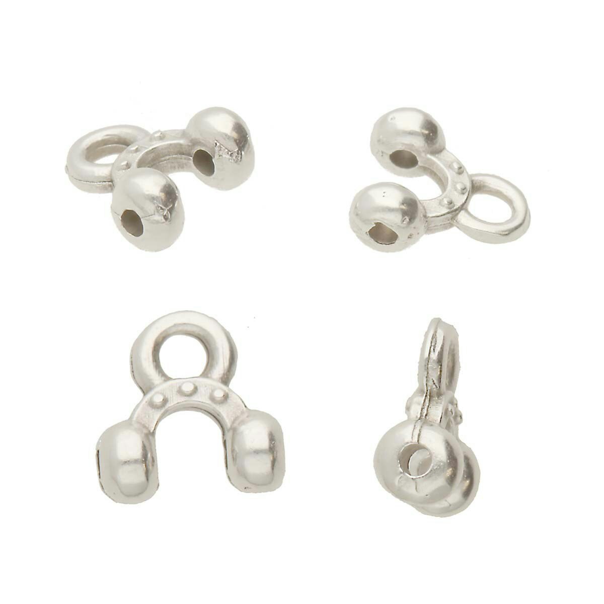Silverpläterad Cymbal Alona 6,6x6,3mm 2st
