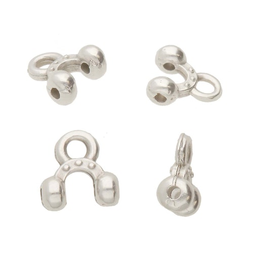 Silverpläterad Cymbal Alona 6,6x6,3mm 2st