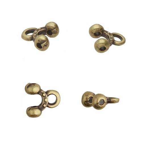 Bronspläterad Cymbal Alona 6,6x6,3mm 2st