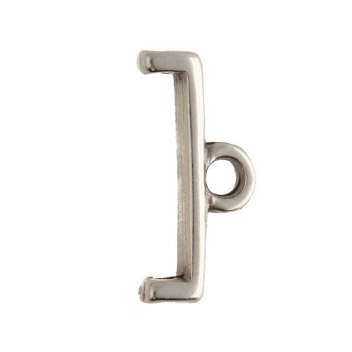 Silverpläterad Cymbal Topolia II 12,1x5,9mm 2st