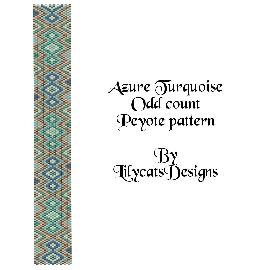 Azure Turquoise Peyote Armband PDF