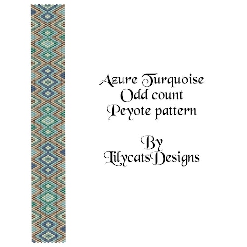 Azure Turquoise Peyote Armband PDF