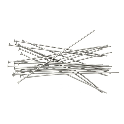 Mörkt Silverfärgade Hattpinnar 304 Rostfritt Stål 0,5mm 4cm 20st