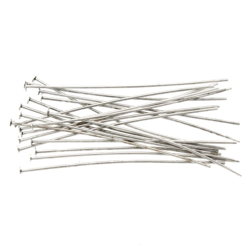 Mörkt Silverfärgade Hattpinnar 0,7mm 5cm 20st