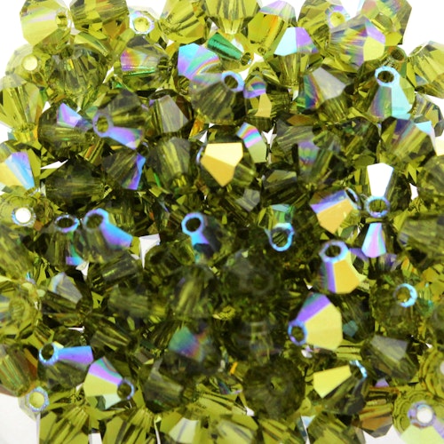 Olivine AB Preciosa Bicone 4mm 144st