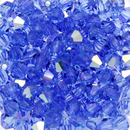 Sapphire AB Preciosa Bicone 4mm 144st
