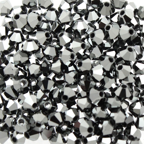 Jet Hematite Full Preciosa Bicone 3mm 144st